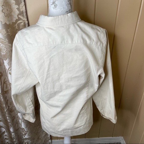 FDJ French Dressing Women's Cotton Blend Cream SZ 10 Long Sleeve Top - Picture 2 of 3